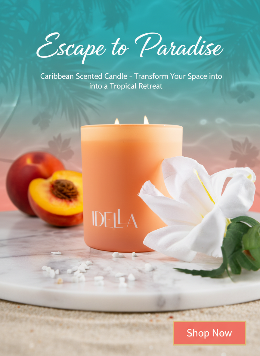 Caribbean Scented Candle Promotional Banner